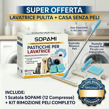 Mellow Sopami™ - Pasticche per lavatrice anti-peli di animali