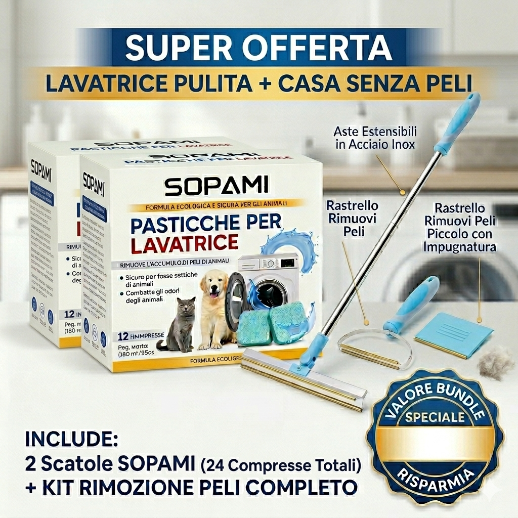 Mellow Sopami™ - Pasticche per lavatrice anti-peli di animali