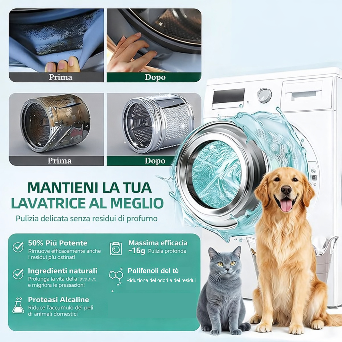 Mellow Sopami™ - Pastiglie per lavatrice anti-peli di animali
